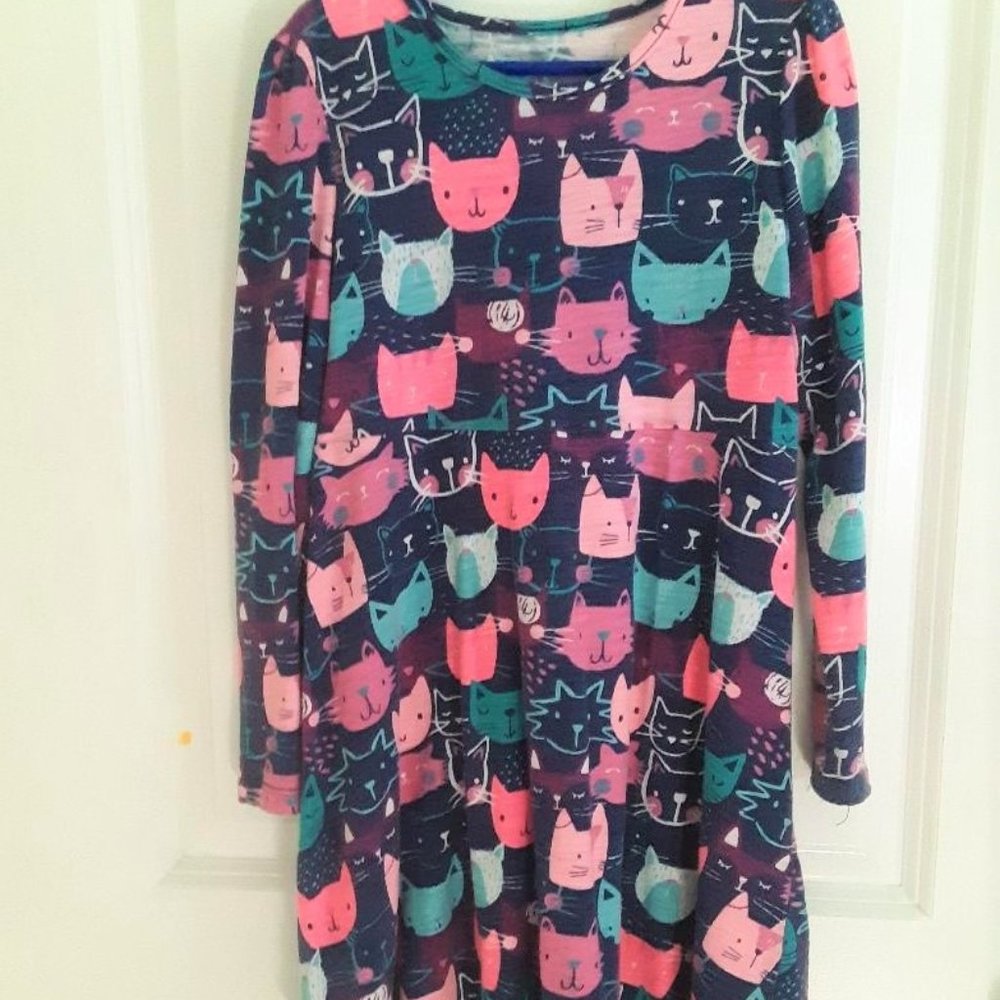 Lightning Bug Girls Cat Dress size 7